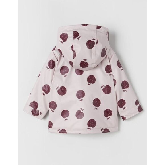 ZARA BABY GIRL APPLE SHERPA LINED JACKET SIZE 9-12 MONTHS - Picture 2 of 9